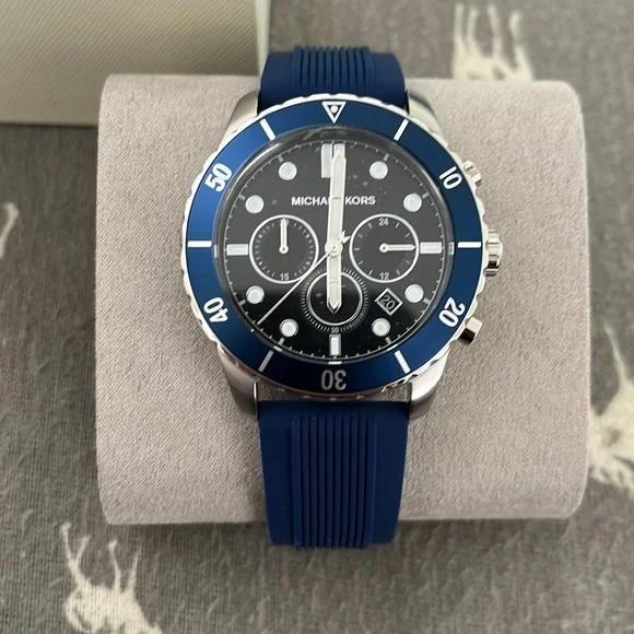 MN様 腕時計 Michael Kors ラバーウォッチ ネイビーシリコン Michael Kors | Accessories | Oversized Cunningham Navy Tone And